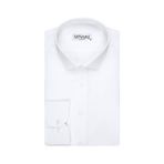 Armür Desenli Slim Fit Beyaz Erkek Gömlek