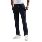 Armürlü Regular Fit Beli Lastikli Ve İplikli Önü Dikişli Mevsimlik Kumaş Erkek Jogger Pantolon LACİVERT 36