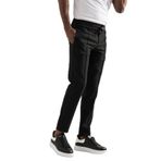 Armürlü Regular Fit Beli Lastikli Ve İplikli Önü Dikişli Mevsimlik Kumaş Erkek Jogger Pantolon SİYAH 33
