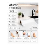 Armut Folyo Mat Beyaz 50x100 Yapışkanlı Folyo Mutfak Dolap Ve Mobilya Kaplama Folyosu