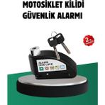 Armüz Titreşim Sensörlü Alarm Disk Kilidi Motosiklet Scooter Bisiklet