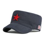 Army Cap Erkek Askeri Pamuk Urban Şapka Şapka Armycap Yazlık Flat Beyzbol Şapkası Spor Unisex, A-lacivert, 56-60
