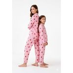 Arn Homewear Anne Kız Çilek Desenli Pijama Takımı (Tek Takım Fiyatıdır) - Pembe