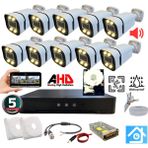 Arna 10 Kameralı 5 Mp Sesli Warm LED Waterproof 3.6 mm Lens H.265 2 Tb HDD Dahil Ahd Güvenlik Seti - ST5102