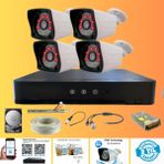Arna 4 Kameralı Kare 4 Dış Kameralı Set 500 GB Harddisk Full Hd Gece Görüşlü Güvenlik Kamerası Sistemi