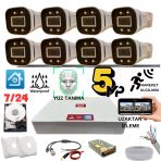 Arna 5 Mp Gece Renkli Yüz Tanıma Sesli H.265 320 Gb Hdd Dahil 8 Kameralı Ahd Güvenlik Seti - St85320