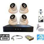 Arna 5mp Lens 2mp 1080P Dome 4 Kameralı 250GB Harddisk Dahil Güvenlik Kamerası Seti - ST-24250D