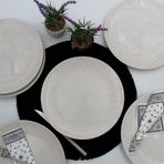 Arna Porselen Anka 6x25 cm Simli Seramik Servis Tabağı