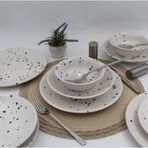 Arna Porselen Point Kobalt 8 Parça 2 Kişilik Yemek Takımı