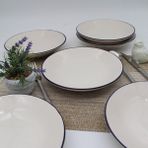 Arna Porselen Royal 20 cm Seramik Yemek Tabağı 6 Adet