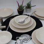 Arna Porselen Simli 8 Parça 2 Kişilik Yemek Takımı