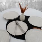 ArnaPorselen Arna 20 Cm Simli Seramik Pasta Tabağı