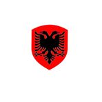 Arnavutluk Bayrağı Arma Sticker - Arnavutluk Bayrağı Arma