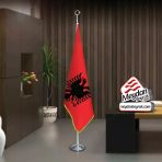 Arnavutluk Cumhuriyeti Bayrak -ofis -makam-toplantı Odaları -direkli -saçaklı Makam Bayrağı