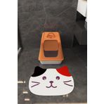 Arnee Kedi Desenli Tuvalet Önü 50x60 Mama Paspası