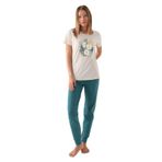 Arnetta 2872 Krem Kısa Kol Kadın Pijama Takımı