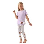Arnetta 2884 Lila Kısa Kol Kız Çocuk Pijama Takımı