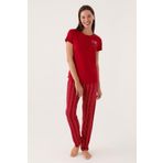 Arnetta 2908 Bordo Kısa Kol Kadın Pijama Takımı