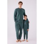 Arnetta 3130 Erkek Çocuk Uzun Kol Pijama Takım - Yeşil - 6 - 7 Yaş