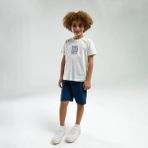 Arnetta 3304G Baba/oğul (Garson Boy) Ikili Pijama Yazlık Takım - Beyaz - 9 - 10 Yaş