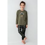 Arnetta Erkek Çocuk Haki Pijama Takımı - 4 - 5 Yaş