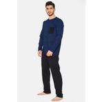 Arnetta Erkek Sıfır Yaka Lacivert Pijama Takımı
