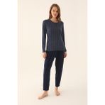 Arnetta Kadın Lacivert Pijama Takımı - XL