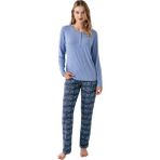 Arnetta Kadın Mavi Pijama Takımı - XL