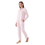 Arnetta Kadın Pembe Çizgili Gömlek Pijama Takımı, XL Beden