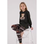 Arnetta Kız Çocuk Antrasit Pijama Takımı, 3-4 Yaş, AR3461-C-V1, Gri, kız-çocuk