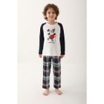 Arnetta Krem Erkek Çocuk Uzun Kol Pijama Takım - 5-6 Yaş