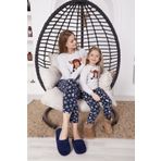 Arnetta Lacivert Polar Pijama Takımı Anne Kız (HER PİJAMA TAKIMI FİYATI AYRIDIR)