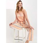 Arnetta Lovely Koyu Mat Mavi Kadın Kısa Kol Pijama Takımı