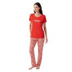 Arnetta Pijama Takım, 4XL, AR3611-S-V1, Kırmızı, kadın