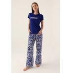 Arnetta Viskon Kısa Kol Sıfır Yaka Bayan Pijama Takım