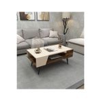 ARNETTİ Aren Orta Sehpa Ceviz Bej | Modern Salon Sehpası, Dekoratif Orta Sehpa ve Oturma Odası Sehpası
