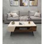 Arnetti Aren Orta Sehpa – Modern Ceviz Ve Bej Renkli Salon Sehpası - Bej - Ceviz