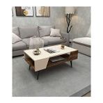 ARNETTİ Aren Orta Sehpa – Modern Ceviz Ve Bej Renkli Salon Sehpası