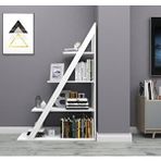 ARNETTİ Arven 4 Raflı Kitaplık – Modern Tasarım, Beyaz Renkli Raf Ünitesi