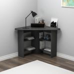 Arnetti Corner Köşe Çalışma, Bilgisayar Masası – Kompakt ve Yer Kaplamayan Tasarım, Antrasit - 80 x 80 x 74 cm