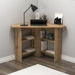 Arnetti Corner Köşe Çalışma, Bilgisayar Masası – Kompakt ve Yer Kaplamayan Tasarım, Safirmeşe - Safir Meşe - 80 x 80 x 74 cm