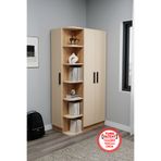 ARNETTİ Linda 3 Kapaklı Gardırop Atlantik Çam Bej | 11 Raflı Genç Odası Elbise ve Kıyafet Dolabı 90 cm