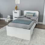 Arnetti Luses 90 x 190 cm Ölçülerinde Yatak Uyumlu Tek Kişilik Karyola Beyaz - Luses - 90 x 190 cm