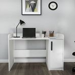 ARNETTİ Luses Dolaplı Modern Tasarım Çalışma Bilgisayar Masası Beyaz - Luses