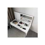 ARNETTİ Riva Aynalı Makyaj Masası Makyaj Organizer, Beyaz - Riva