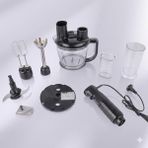 Arnica 1200 Watt Diamond Blender Set GH21481 Rende Dilimleme Doğrayıcı Çırpıcı 1.75L Sürahi Cam Hazne Komple Mutfak Seti Siyah