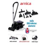 Arnica 2400W SU Filtreli Toz ve alerjenleri etkin Bora ET11133 Su Filtreli Süpürge Mor+ Eklenebilir Parfüm