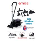 Arnica 2400W Turbo Başlıklı Bora Anti Alerjik Yüksek Çekim gücü Sulu süpürge + Tiftik Makinesi Hediyeli