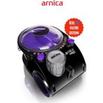 Arnica Bora 2400W Özel Su Filtreleme Teknolojisi Sayesinde Tozları Suya Hapseden Kötü Kokuları Engelleyen Yüksek Performanslı ve Hepa Filtreli Hijyenik Temizlik Robotu Mor Süpürge ET11372 - .