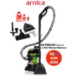 Arnica Hydra Rain 2400 Watt Su Filtreli Halı Yıkama ve Süpürme Makinesi + Kokulu Şampuan + Hav&Yün temizleyici - Gri